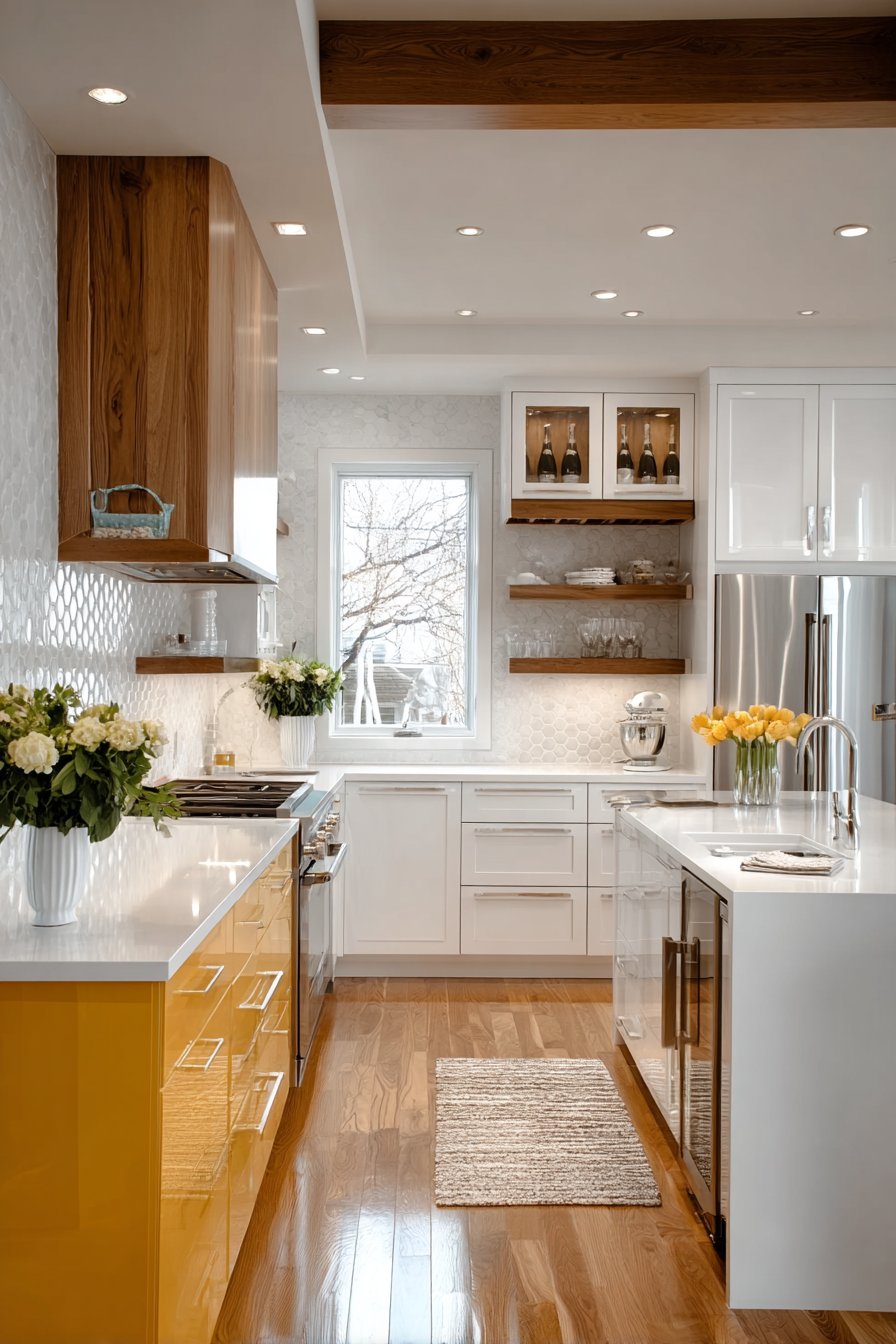 Modern kitchen with smart triangle layout and elegant functional design
